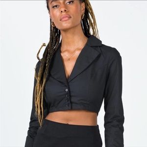 Princess Polly black cropped blazer